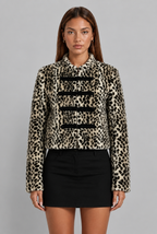 Leopard Print Military Jacket