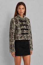 Leopard Print Military Jacket
