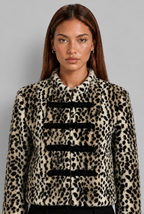 Leopard Print Military Jacket