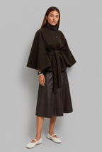 Cape Jacket with Tie Waist