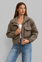 Houndstooth Cropped Jacket