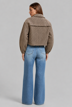 Houndstooth Cropped Jacket