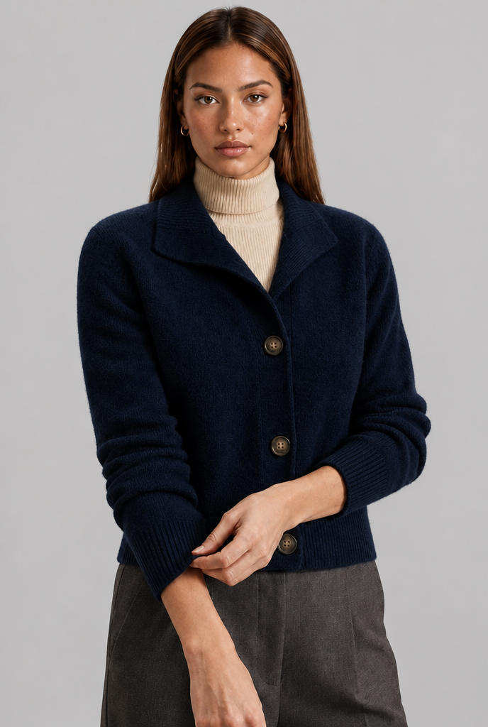 Fitted Collared Cardigan