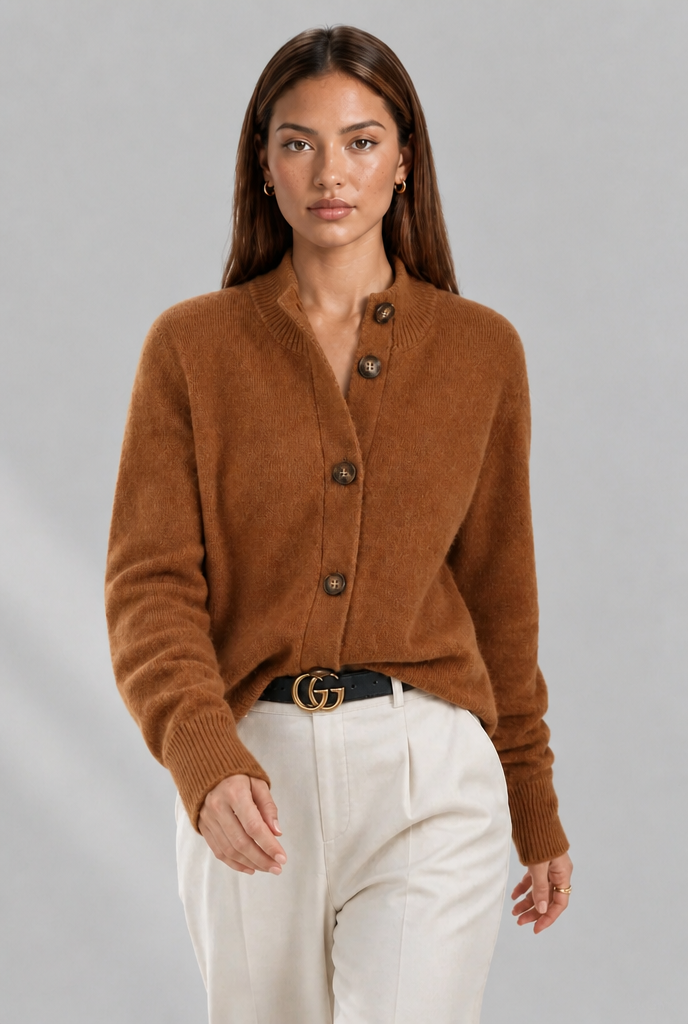 Fitted Collared Cardigan