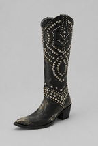 Knee-High Cowboy Boots with Studs