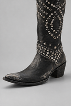 Knee-High Cowboy Boots with Studs