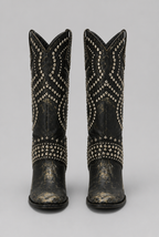 Knee-High Cowboy Boots with Studs