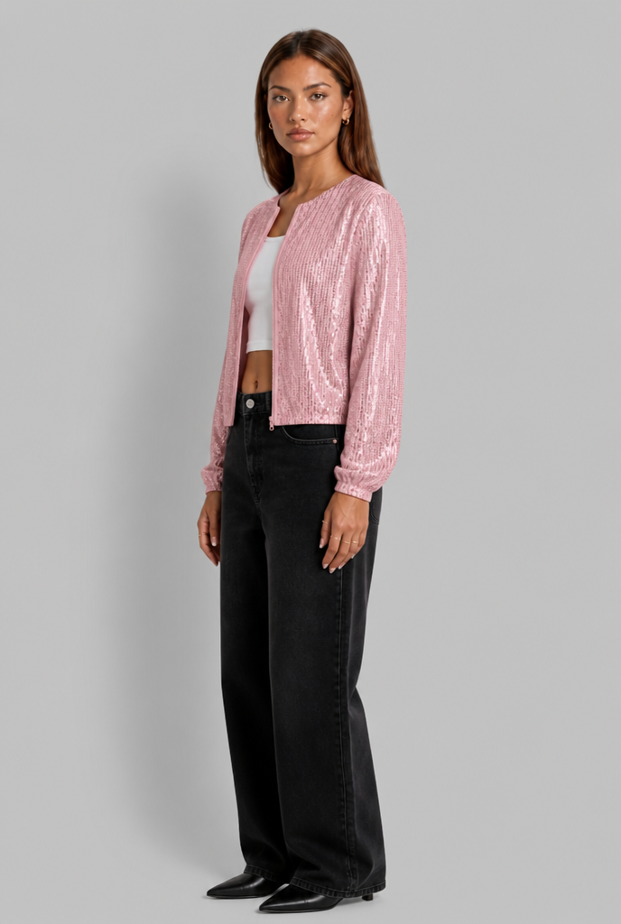 Sequin Bomber Jacket