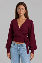 Wrap Jumper with Tie Waist