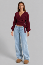 Wrap Jumper with Tie Waist