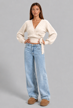 Wrap Jumper with Tie Waist