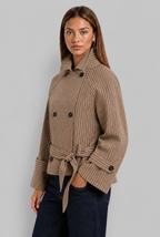 Gingham Trench Jacket with Belt