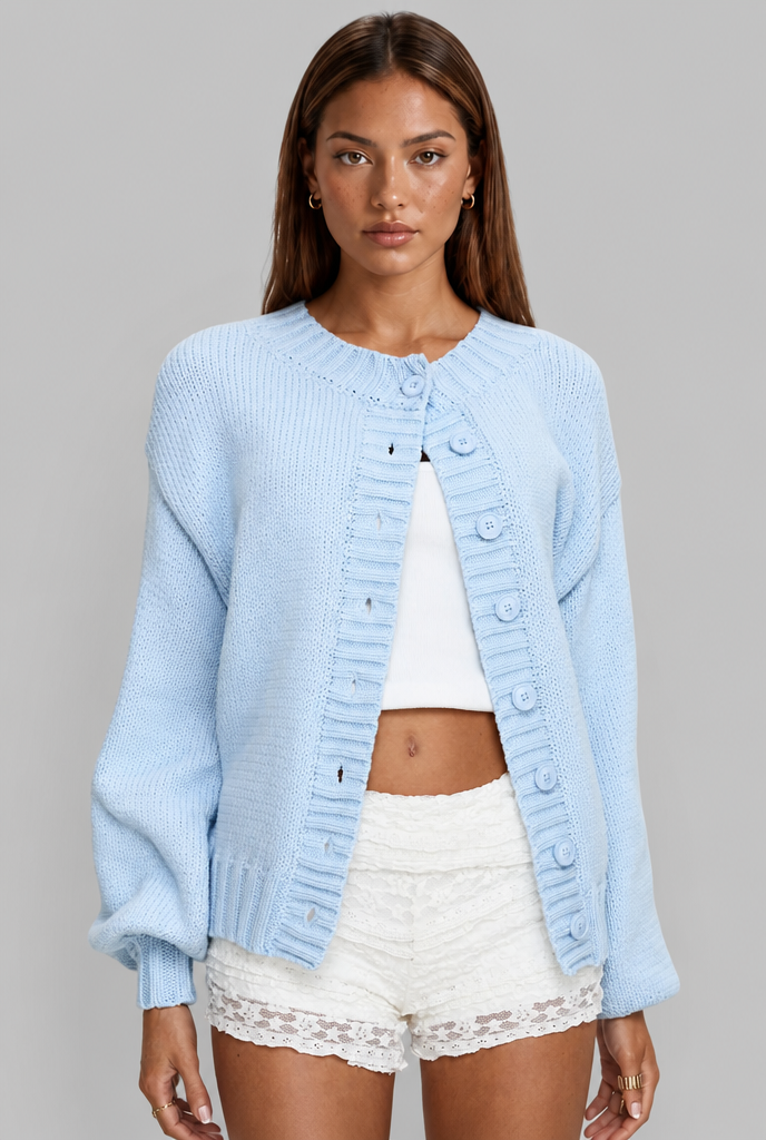 Oversized Ribbed Knit Cardigan