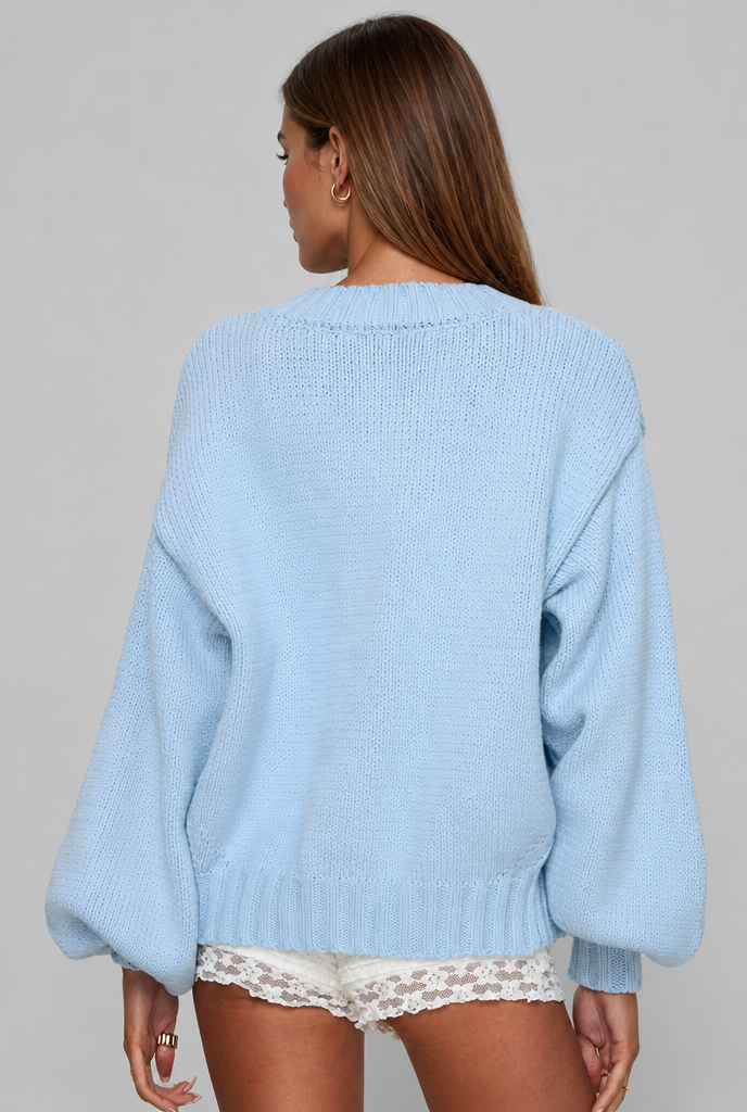 Oversized Ribbed Knit Cardigan