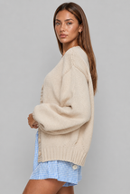 Oversized Ribbed Knit Cardigan