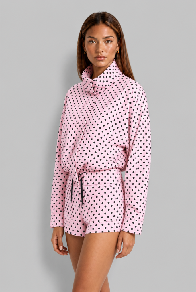 Polka Dot Jacket & Shorts Set