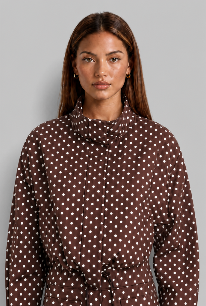 Polka Dot Jacket & Shorts Set