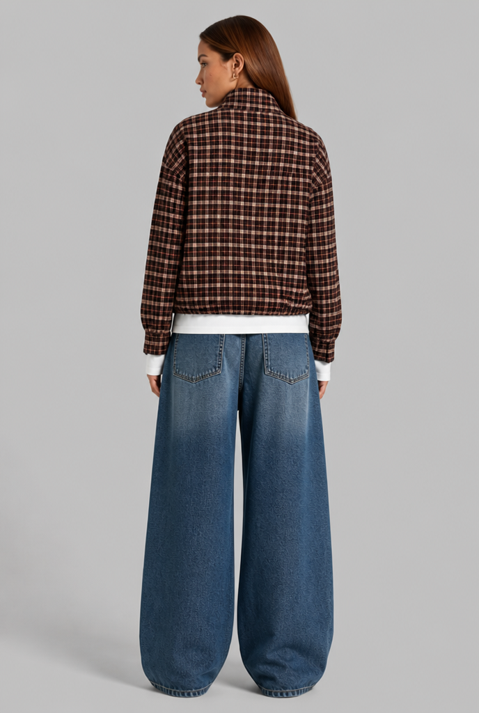 Plaid Cropped Jacket