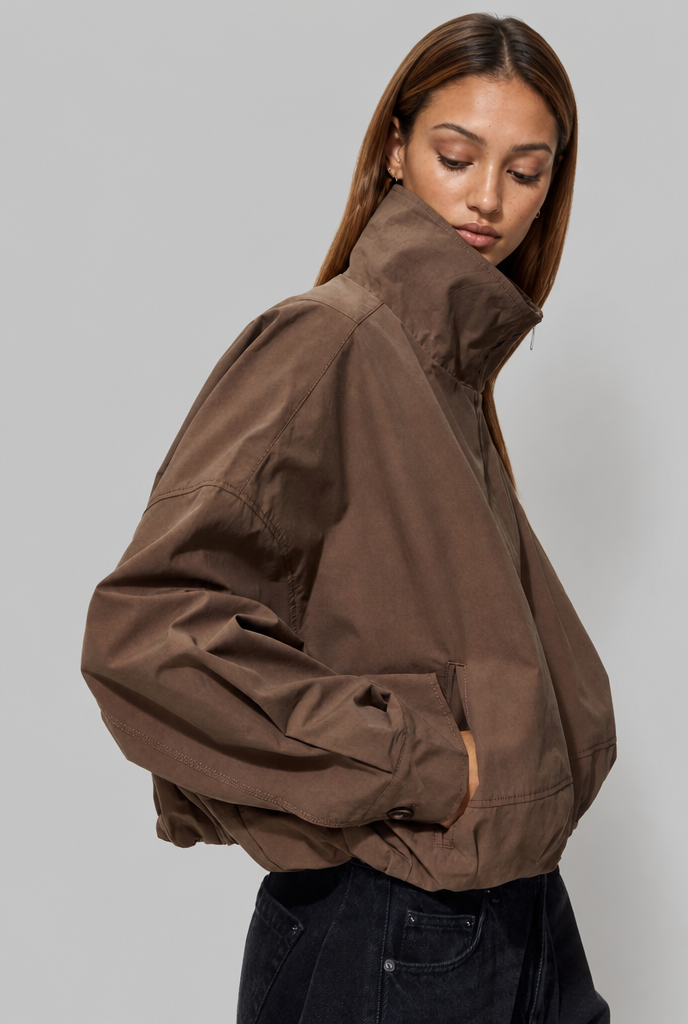 Cropped Bomber Jacket