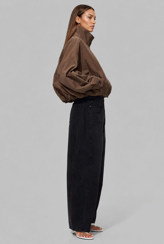 Cropped Bomber Jacket
