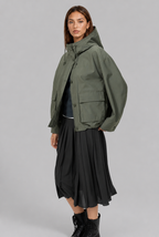Hooded Jacket with Patch Pockets