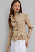 Fitted Pinstripe Blazer