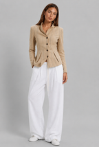 Fitted Pinstripe Blazer