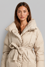 Puffer Coat with Belted Waist