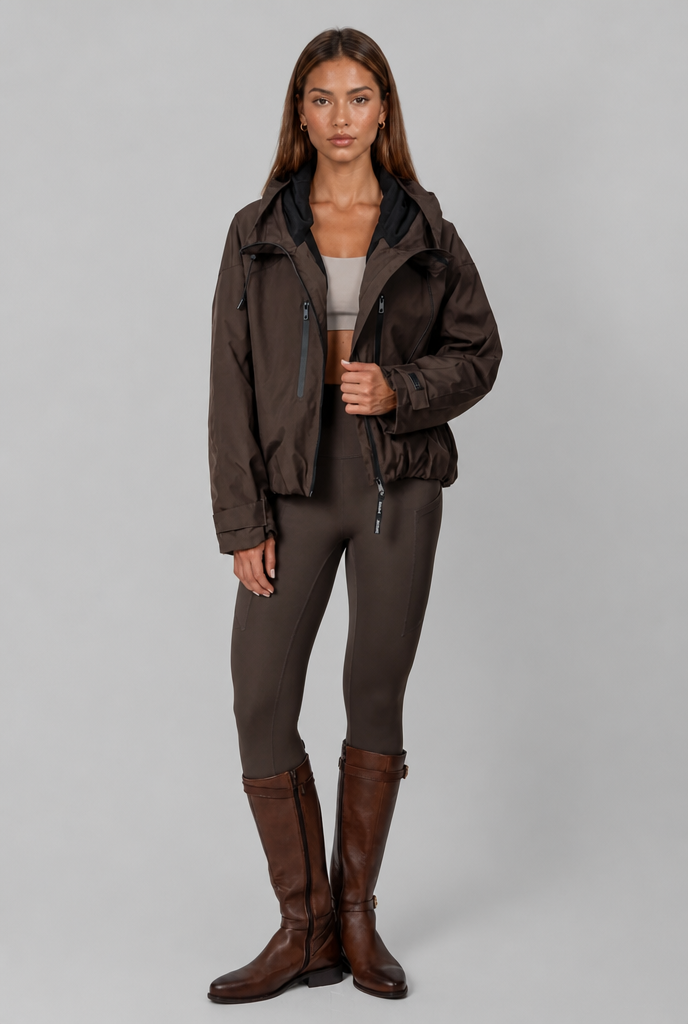 Oversized Hooded Windbreaker Jacket