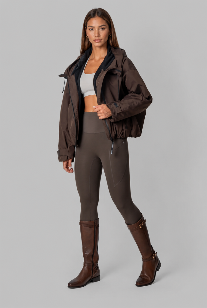 Oversized Hooded Windbreaker Jacket