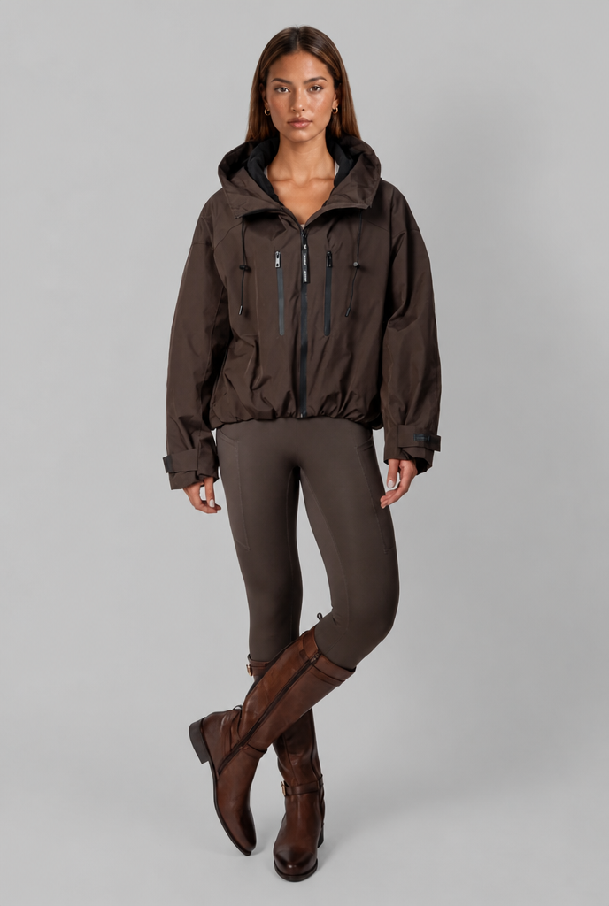 Oversized Hooded Windbreaker Jacket