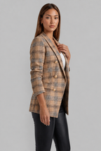 Double Breasted Blazer with Gold Buttons