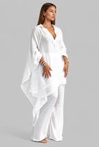 Linen Blouse & Wide Leg Trouser Set