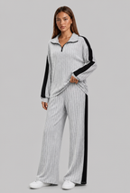Knitted Co-Ord Set with Side Stripe