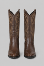 Cowboy Boots with Embroidered Stitching