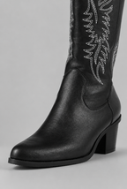 Cowboy Boots with Embroidered Stitching