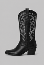 Cowboy Boots with Embroidered Stitching