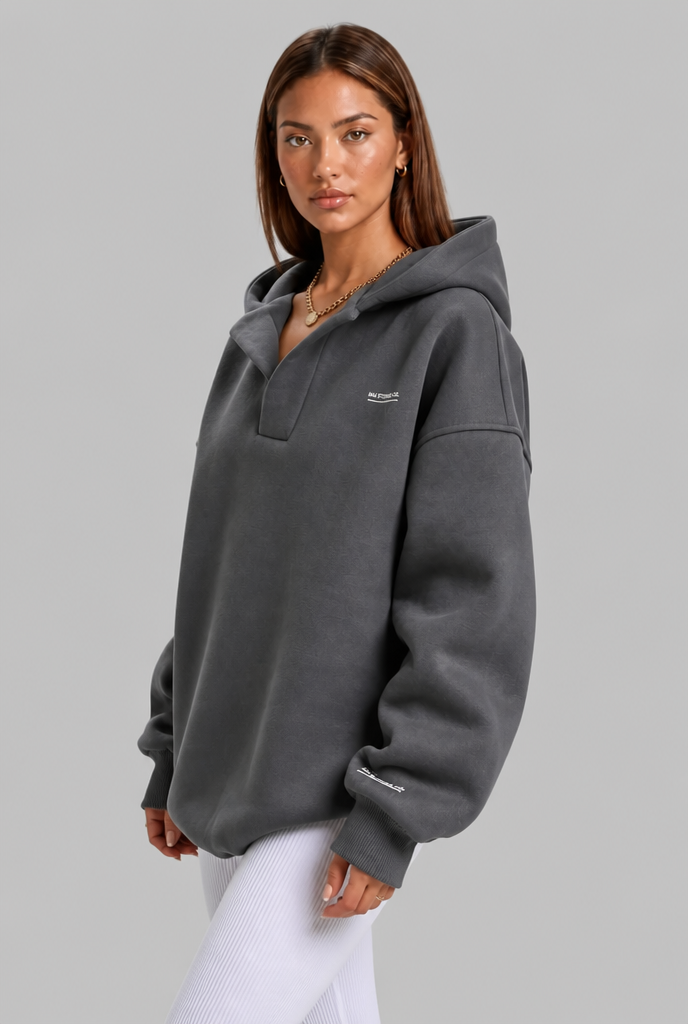 Oversized Collared Hoodie