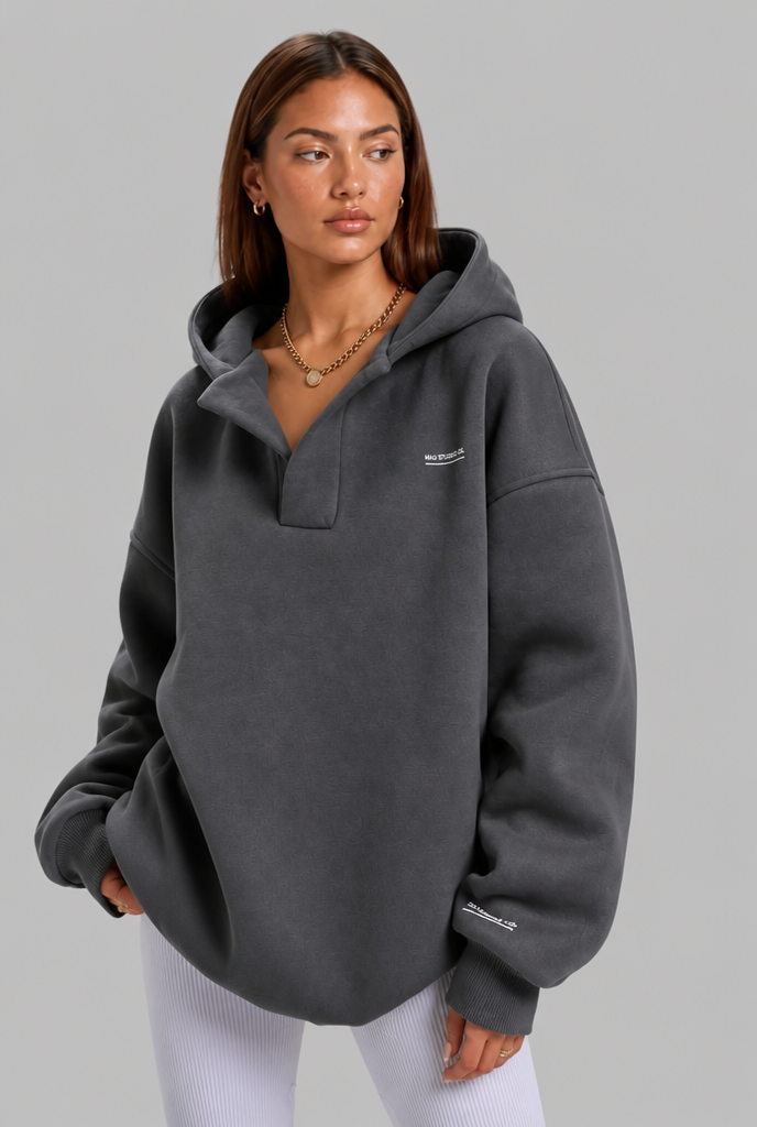 Oversized Collared Hoodie