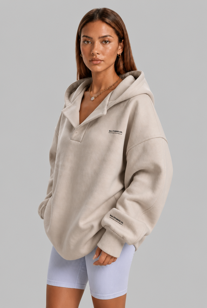 Oversized Collared Hoodie