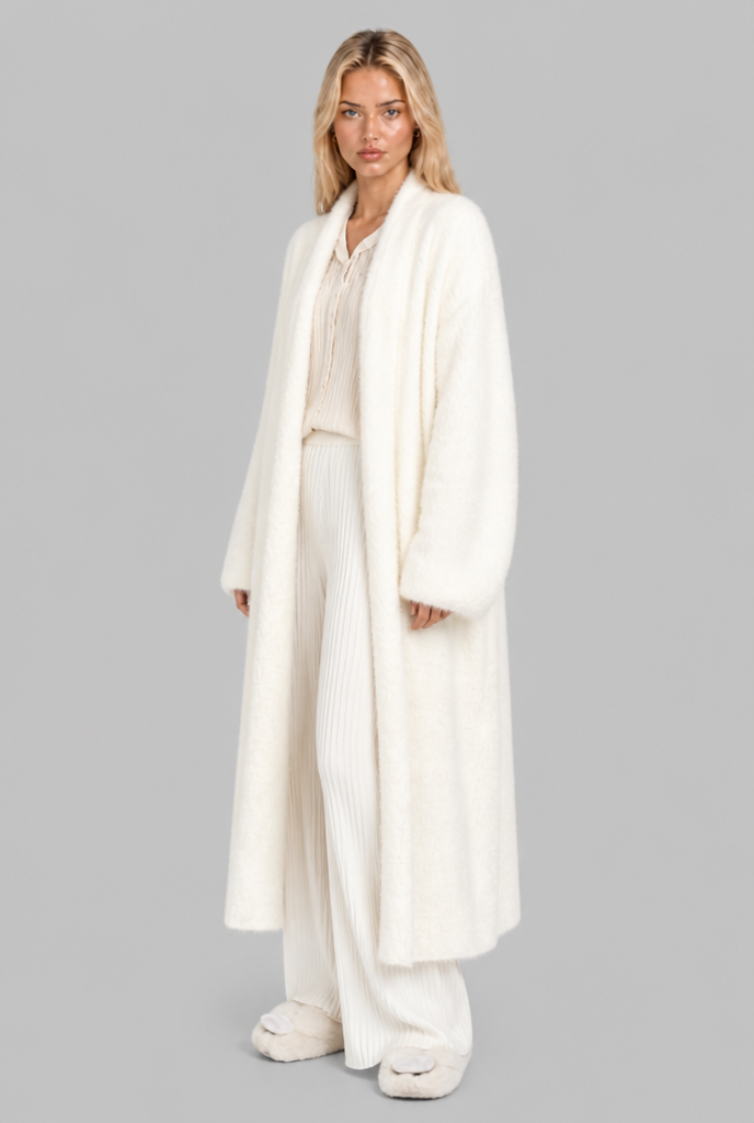 Fluffy Long Cardigan