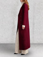 Longline Double-Breasted Wool Coat