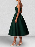 Satin Corset Midi Dress