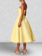 Satin Corset Midi Dress