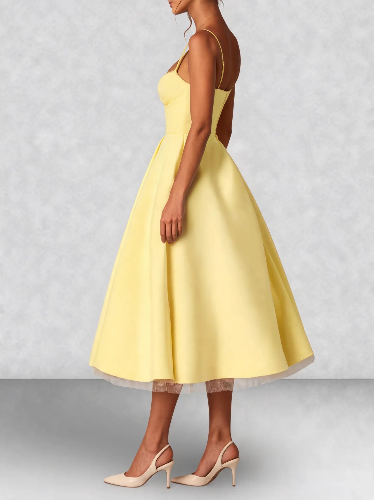 Satin Corset Midi Dress