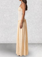 Drop Waist Corset Bodice Maxi Dress