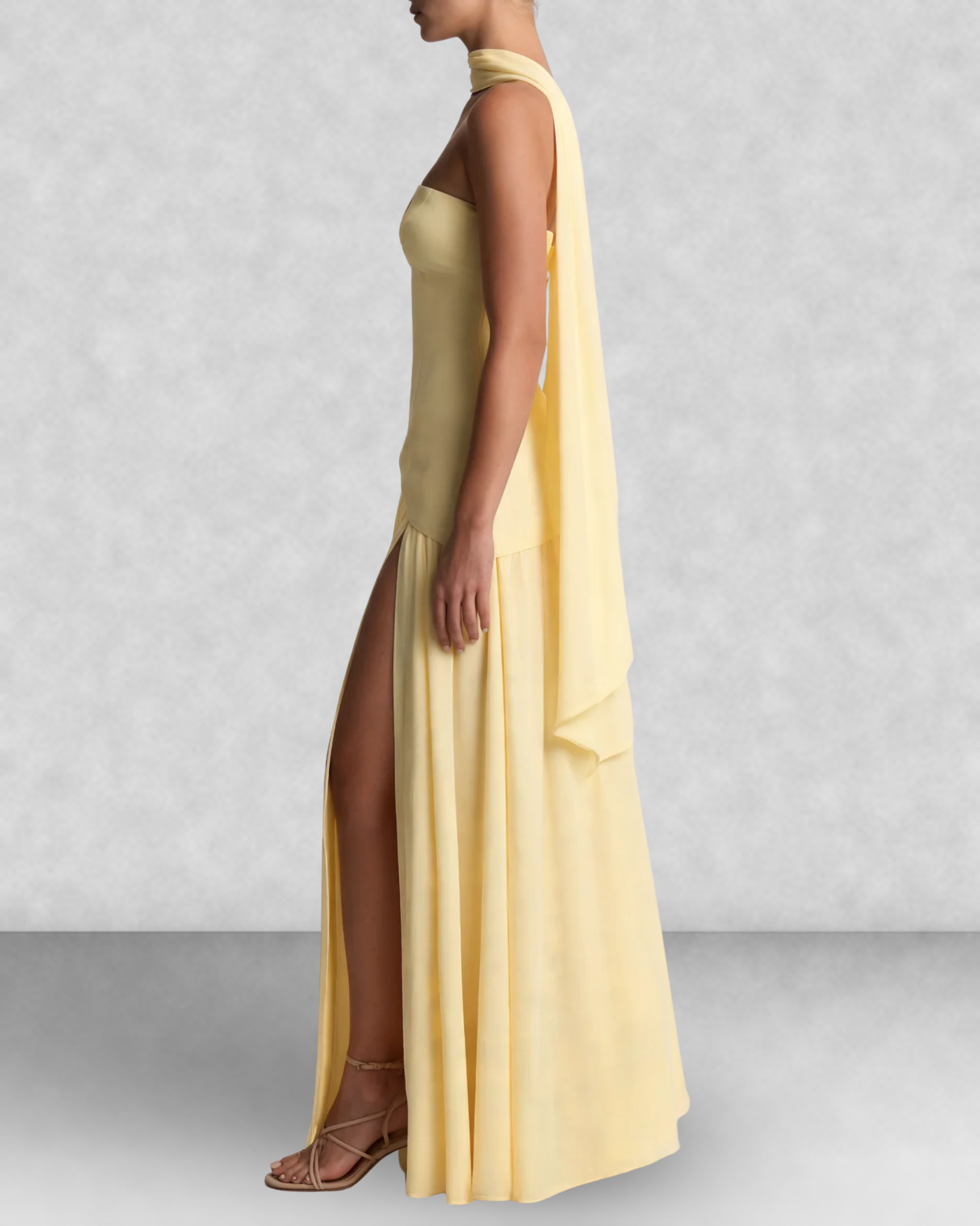 Strapless Corset Back Maxi Dress