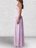 Drop Waist Corset Bodice Maxi Dress