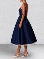 Satin Corset Midi Dress