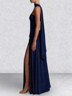 Strapless Corset Back Maxi Dress